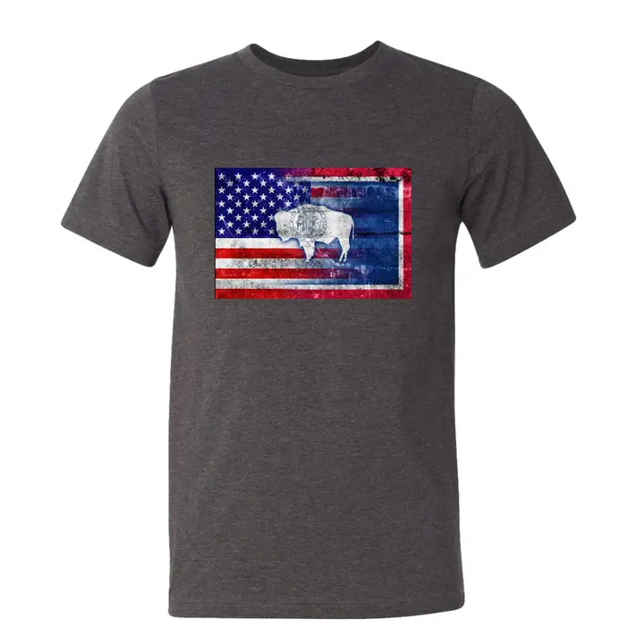 USA Wyoming Flag Tee