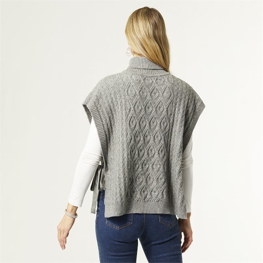 Zayla Sweater Vest Chrcl Heather O/S