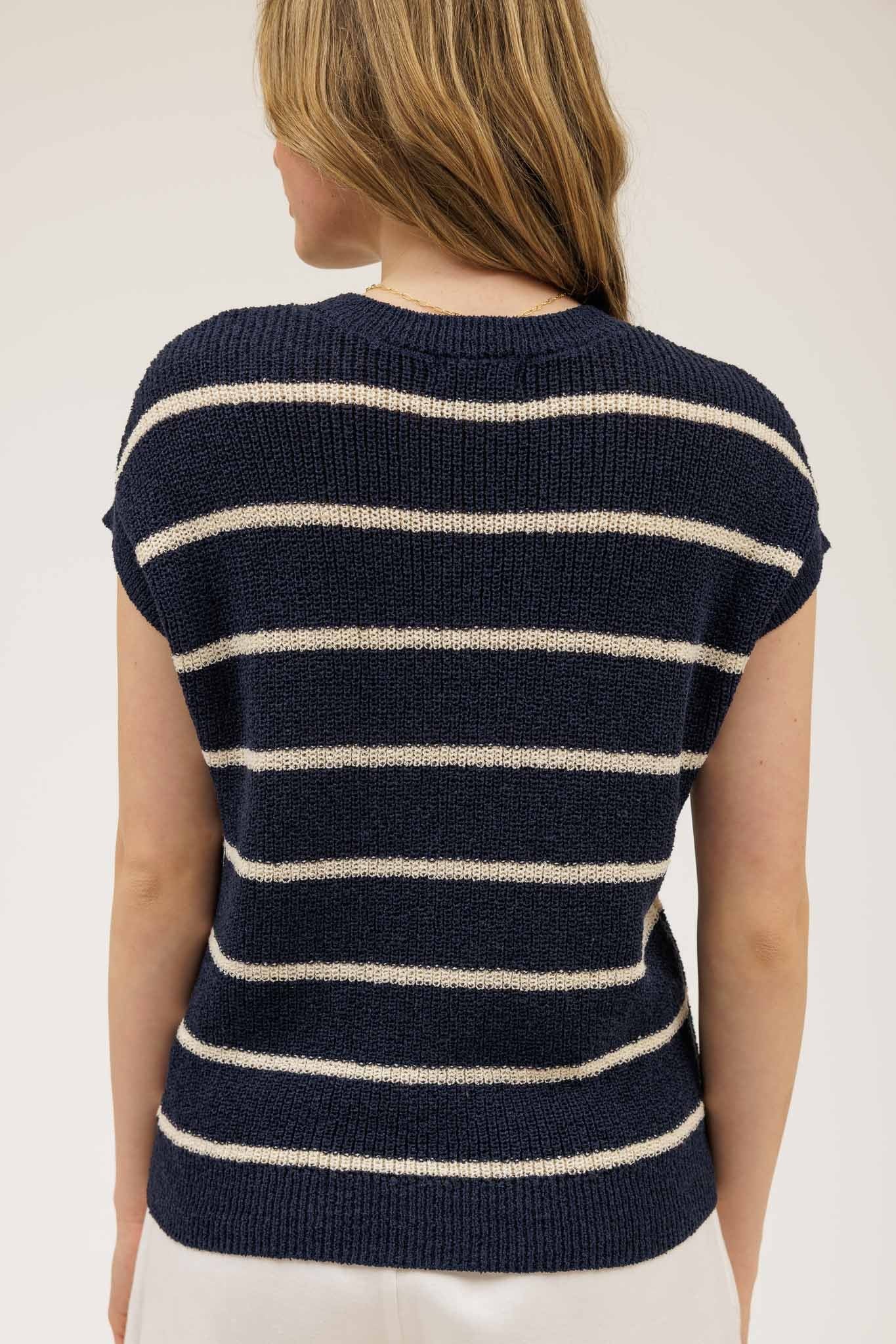 TW1730 Stripe Knit Sweater