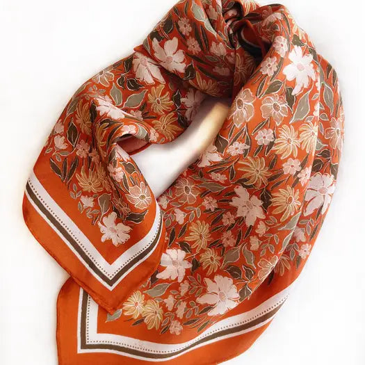 100% silk bandana scarf