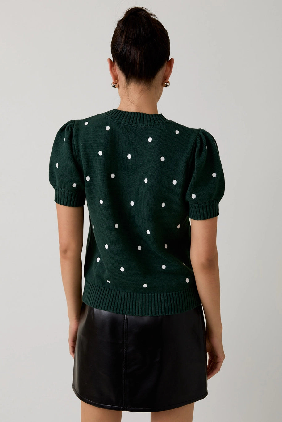 MWT10040 Polka Dot Embroidered Sweater