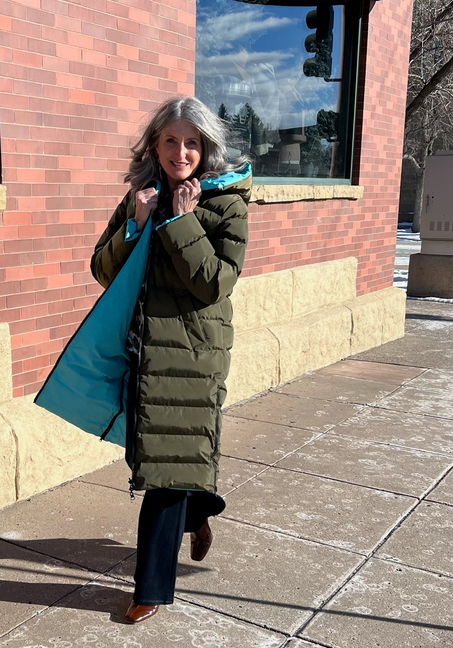 Long quilted coat by Esqualo