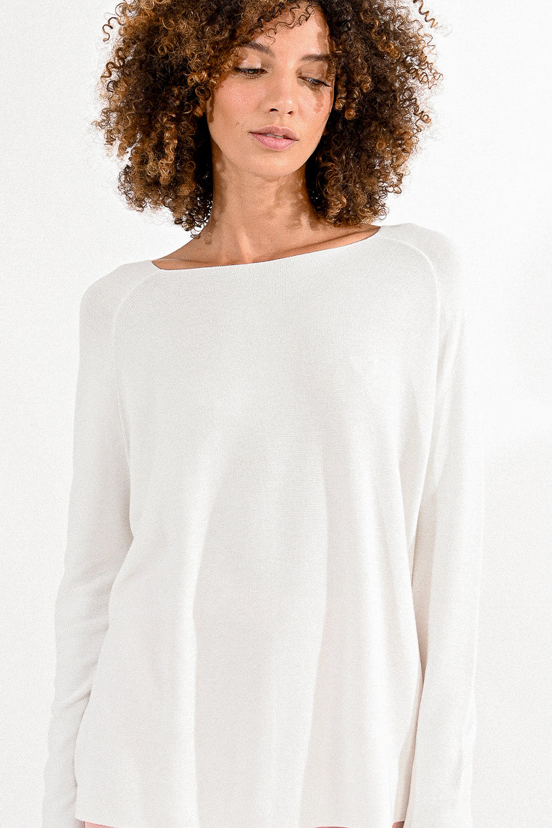 ES132CP Knitted Sweater Off White