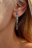 Droplet Chain Earrings- Turquoise