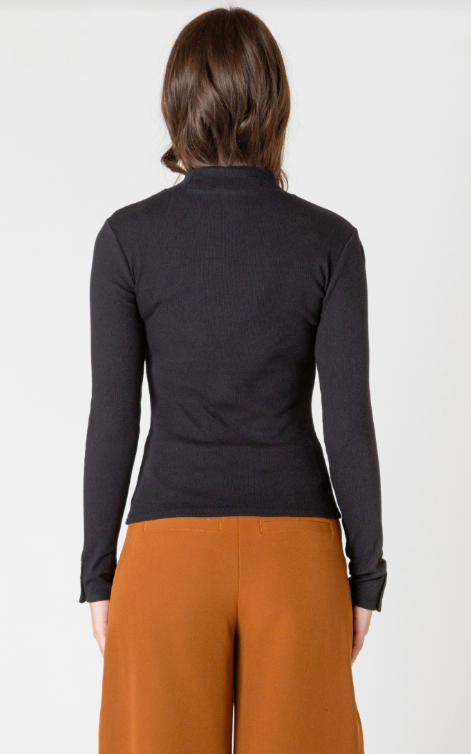Ribbed Mockneck Top