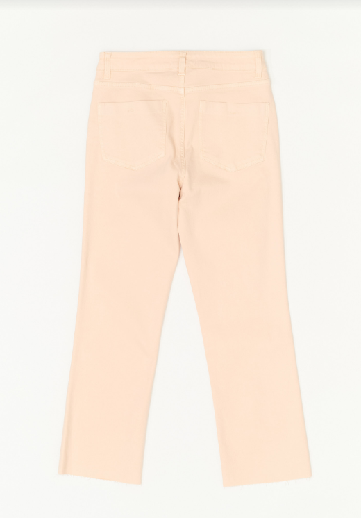 High Rise Crop Mini Flare Raw Hem