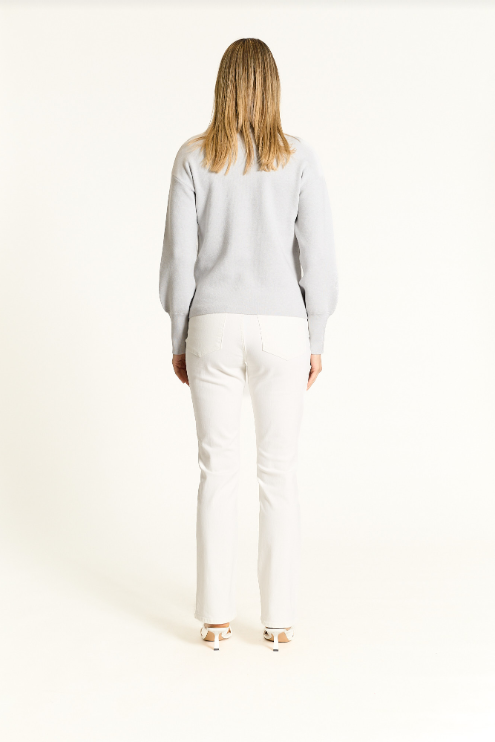 Vneck Balloon Sleeve Sweater