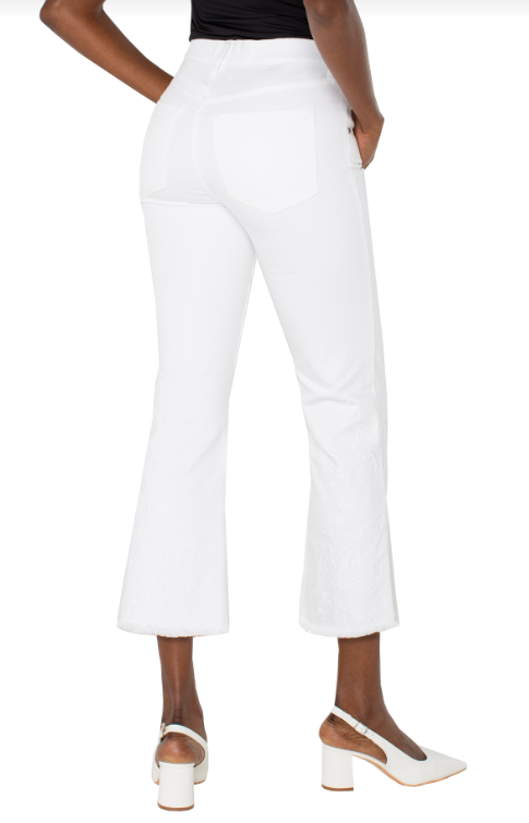 gia glider crop flare w fray hem 25.5"