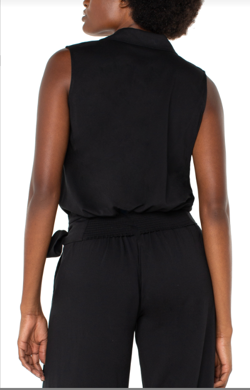 surplice top w self ties