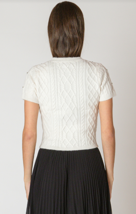 Embellished Cable Sweater