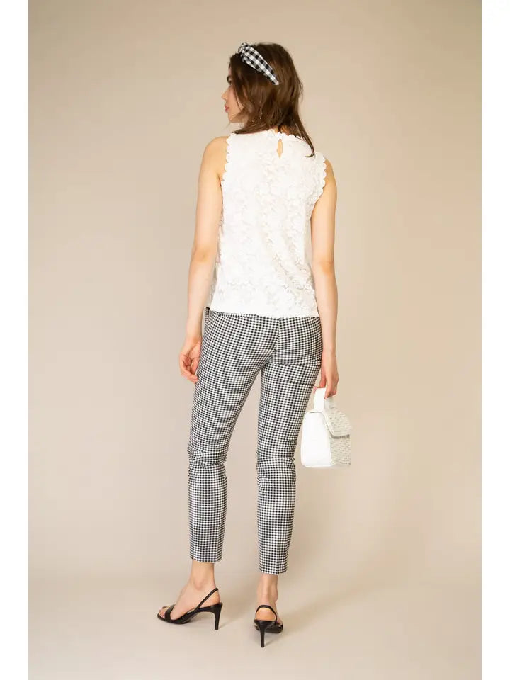 80825 Anais Sleeveless Lace Top White