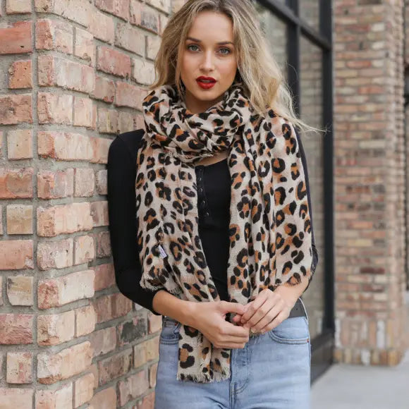 YS-3879 Leopard Print Scarf