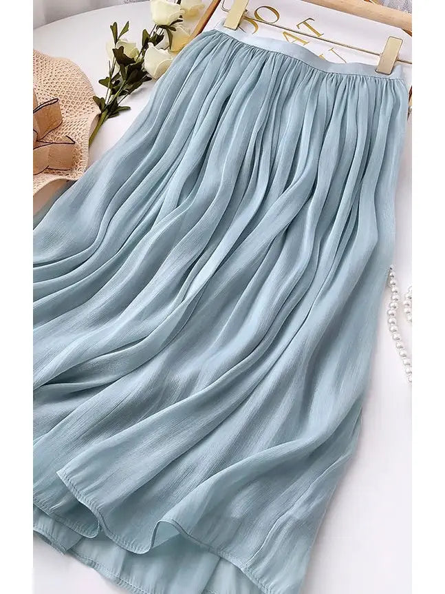 Mid length A-line skirt