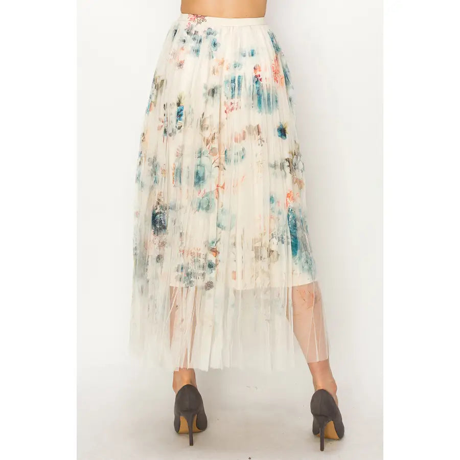610 -4034BG BG Tulle Teal Skirt