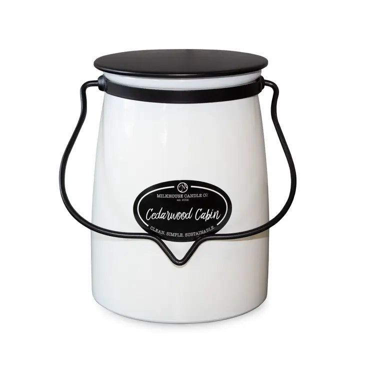Butter Jar 22 oz: Cedarwood Cabin