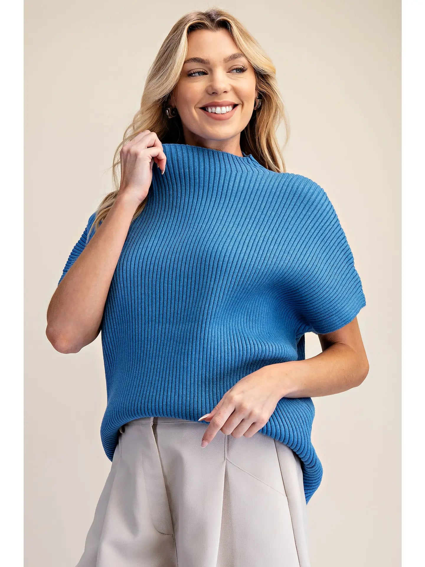 Mock Neck Oversized Sweater