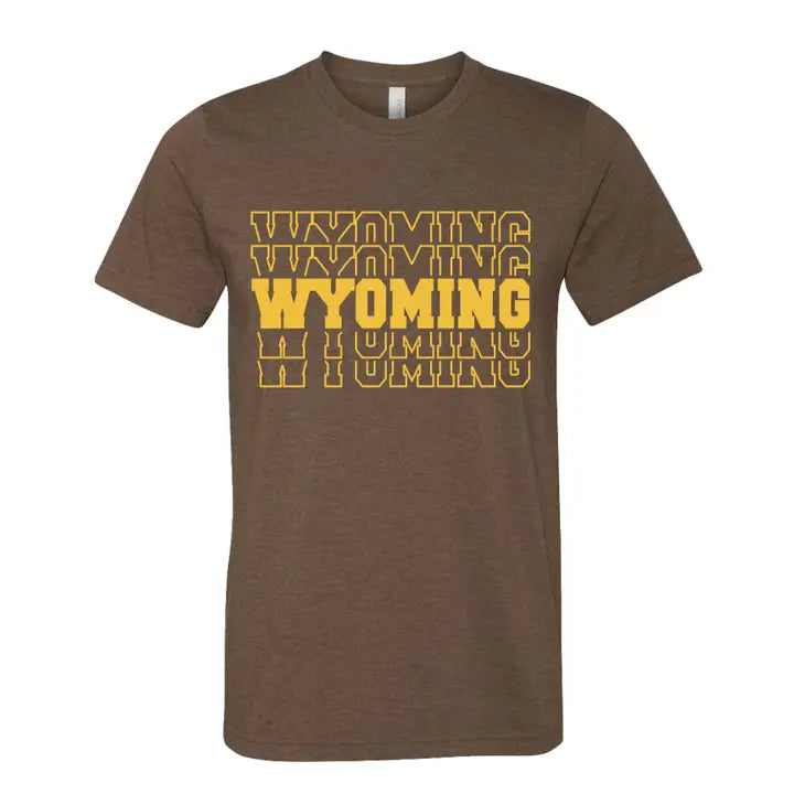 Stacked Wyoming T-shirt brown