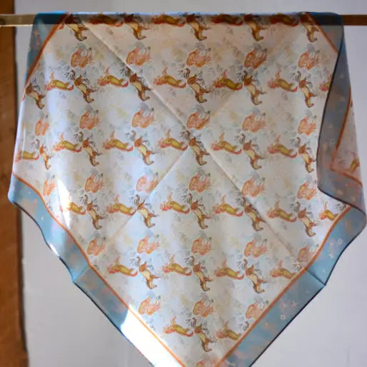 Wild Horses Mustang Meadow Silk Scarf