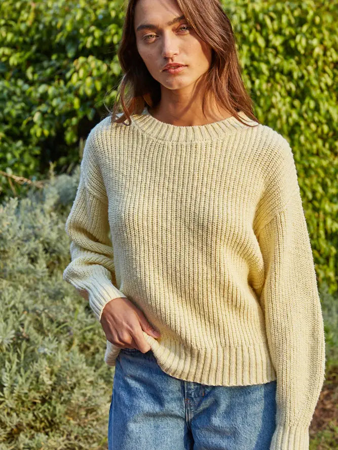 Ribbed High Mock Neck Sweater
