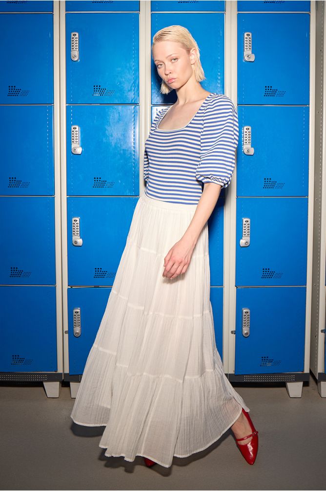 Maxi Skirt w/ Multi Ruffle