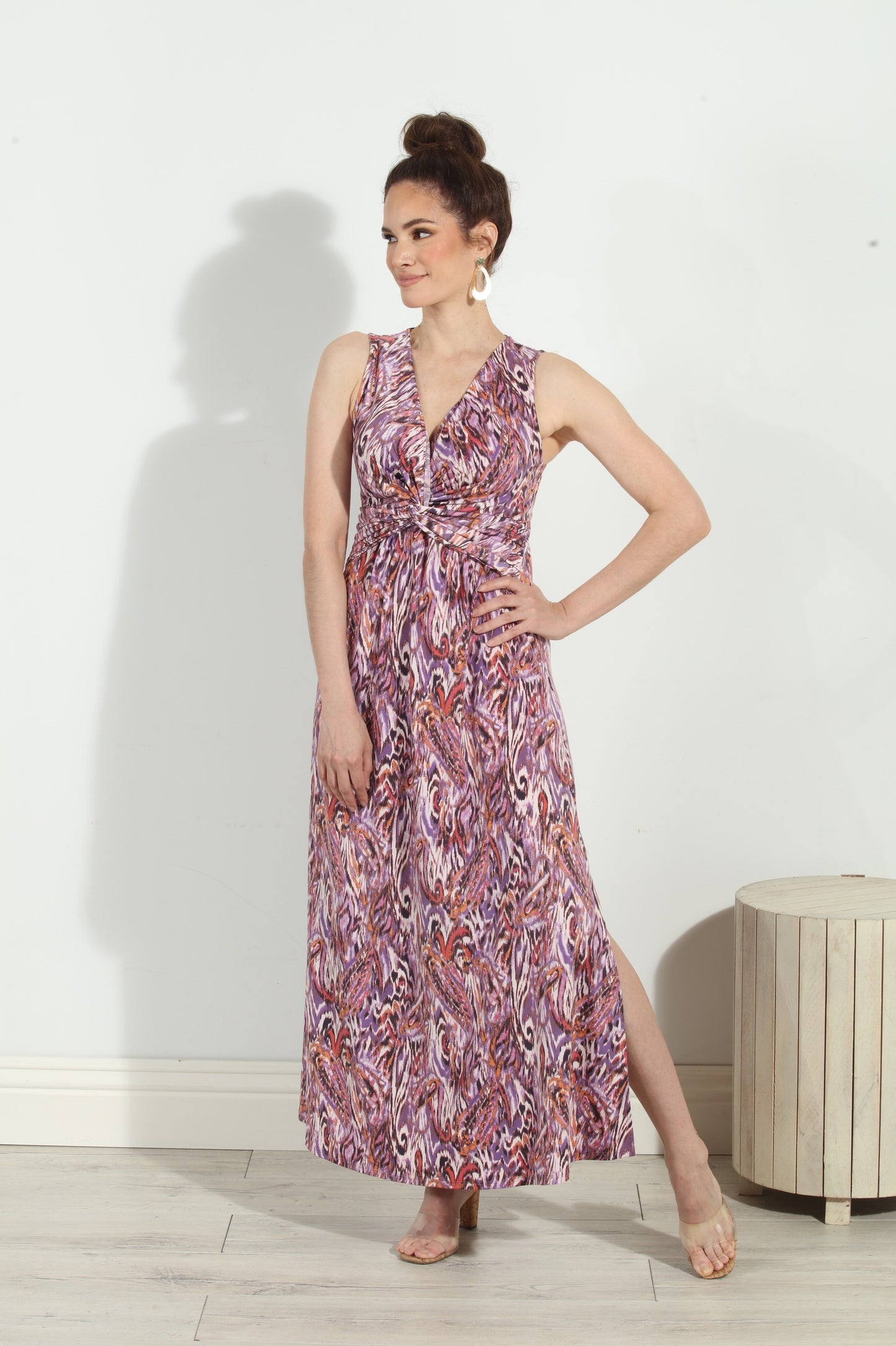 Twist sleeveless maxi dress