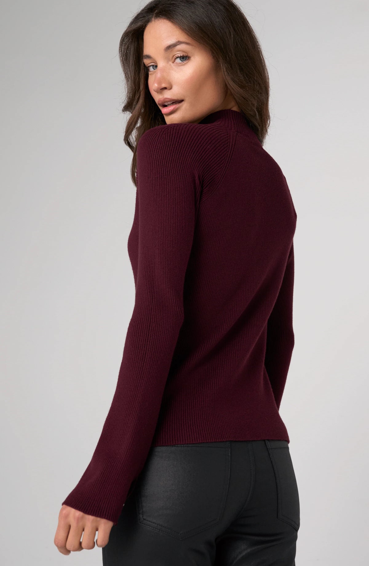 Dark Oxblood Turtleneck
