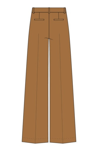 Brooke High-Rise Wide Leg Trouser 31" Inseam - rich camel