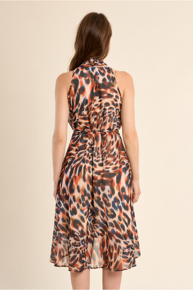 Short Printed Dress Asymmetrical