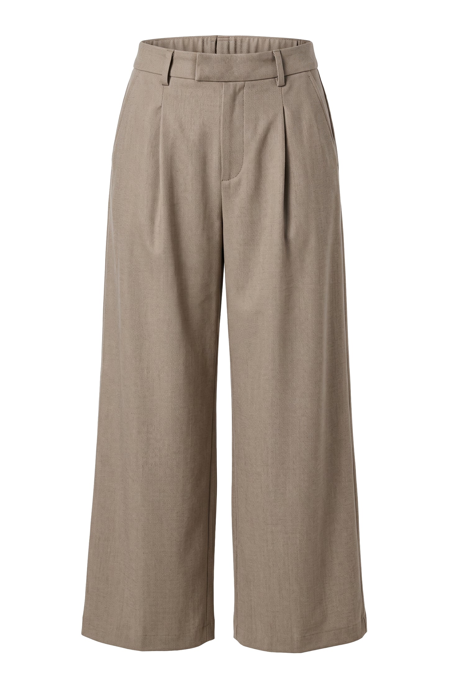 High Rise Wide Leg Trouser Khaki