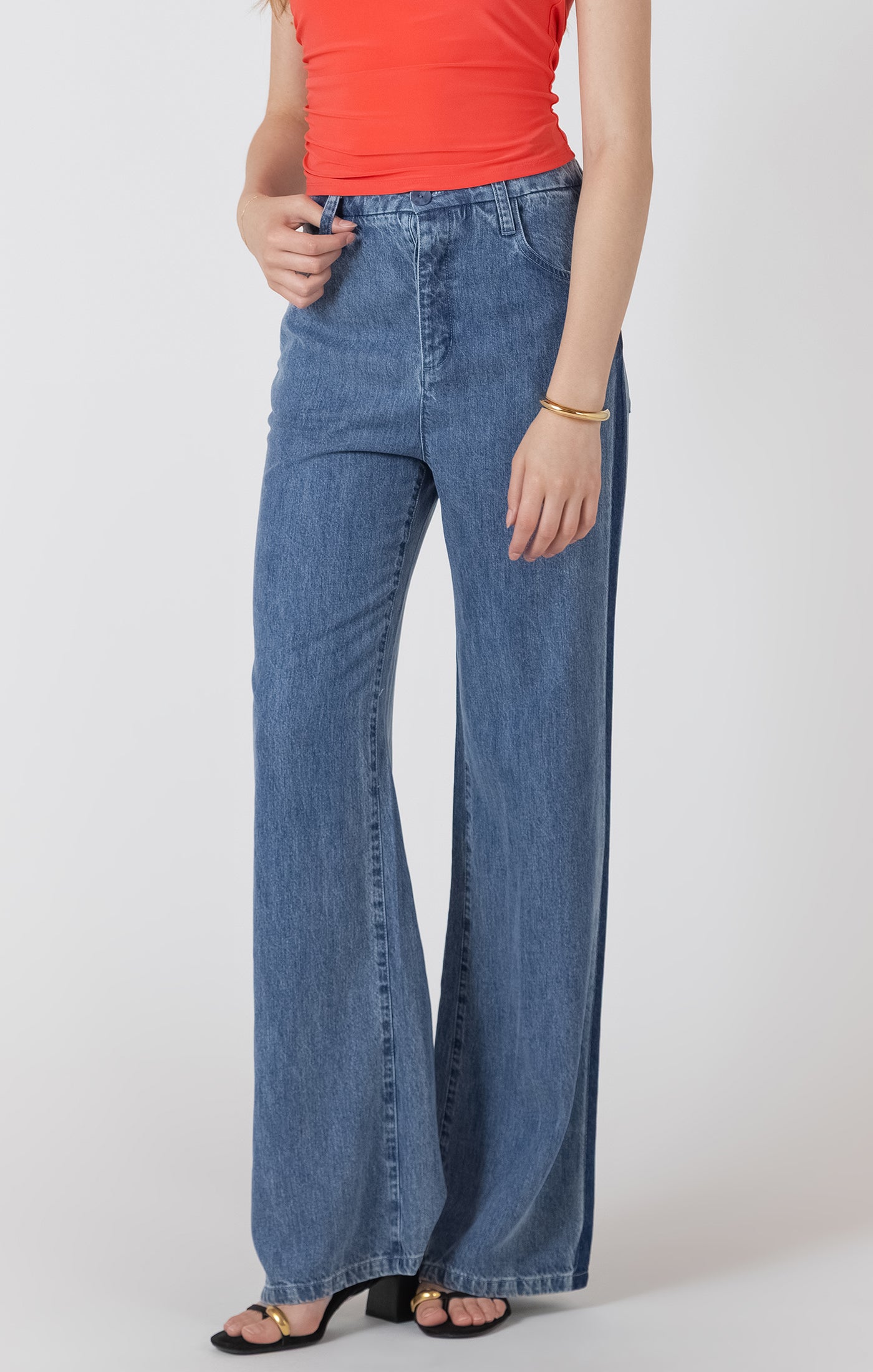 Contrast Blue Wash Trouser