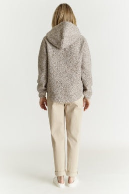 Cozy Boucle Hoodie Sepia