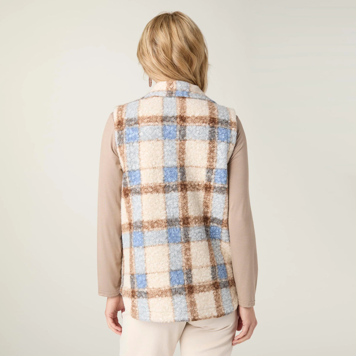 Deidre Plaid Sherpa Vest