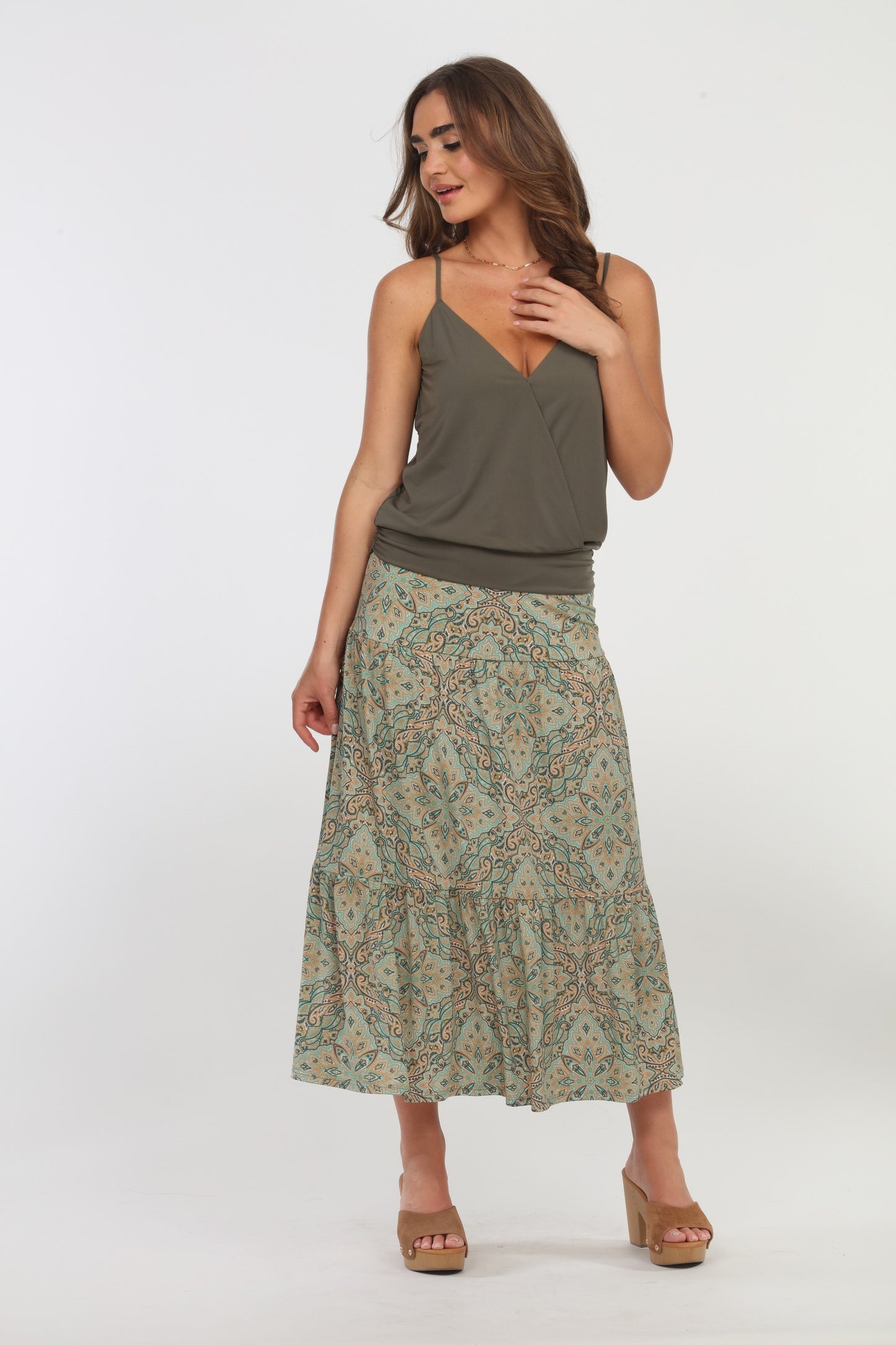 S-785 Neema Ity Tiered Skirt