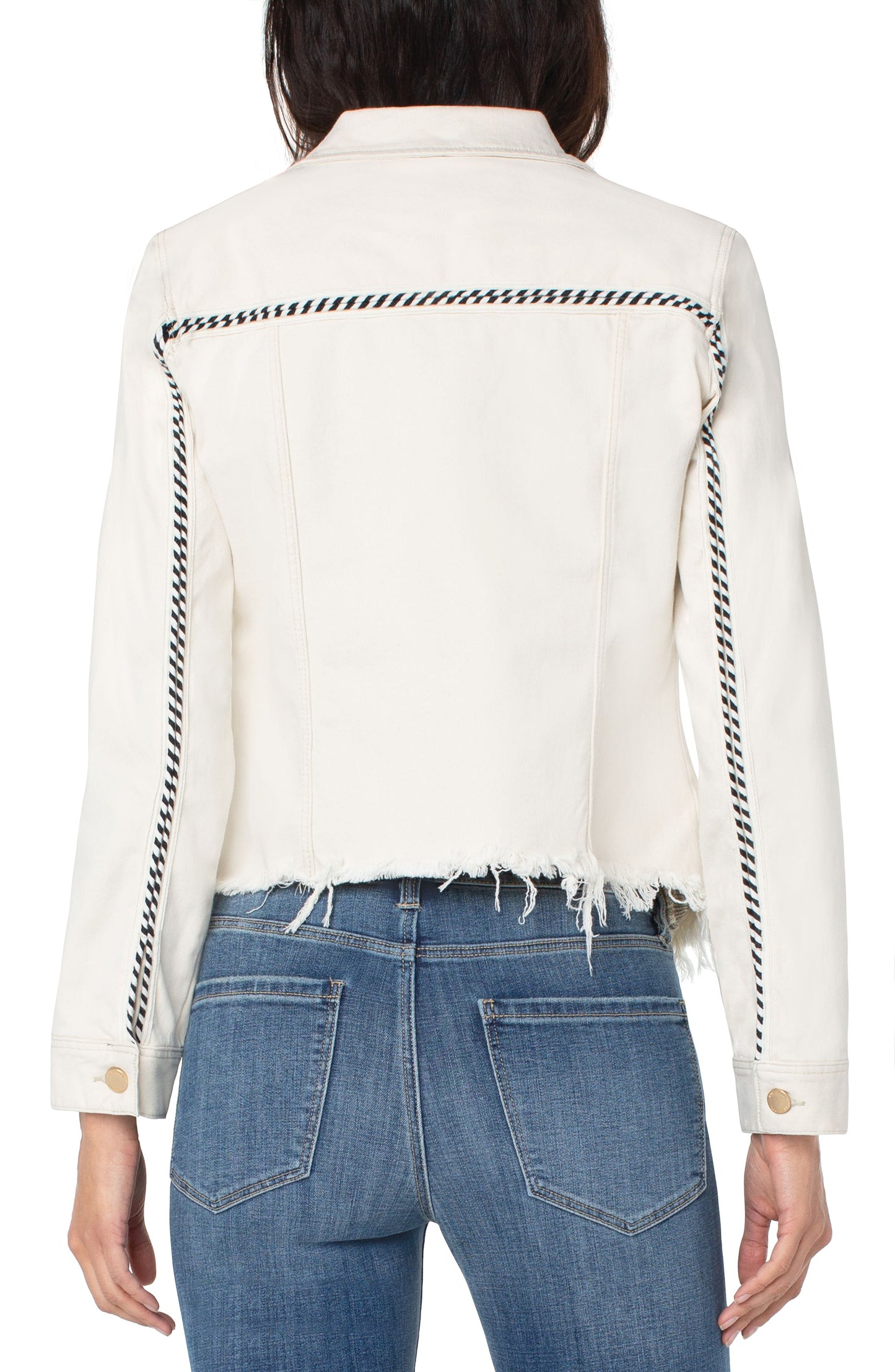 LM1901QE8 Cut Off Trucker Jacket Seaside Dunes