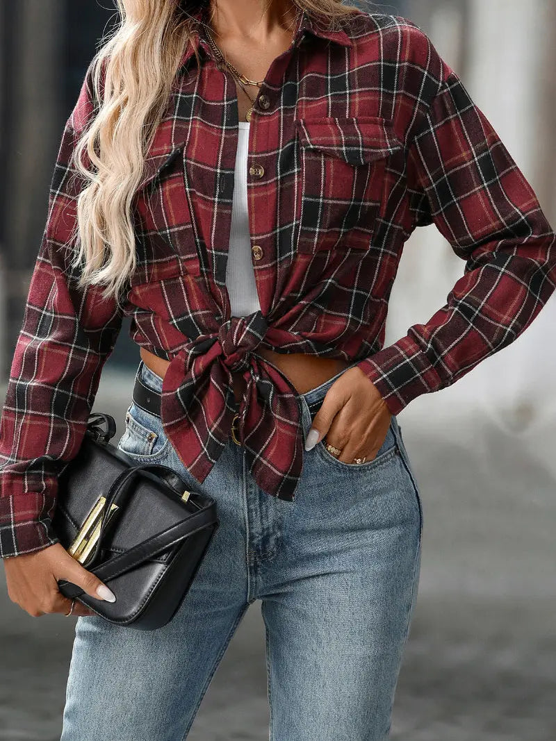 Plaid button-down flannel