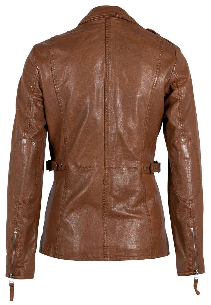 Yellie CF Leather Jacket Cognac