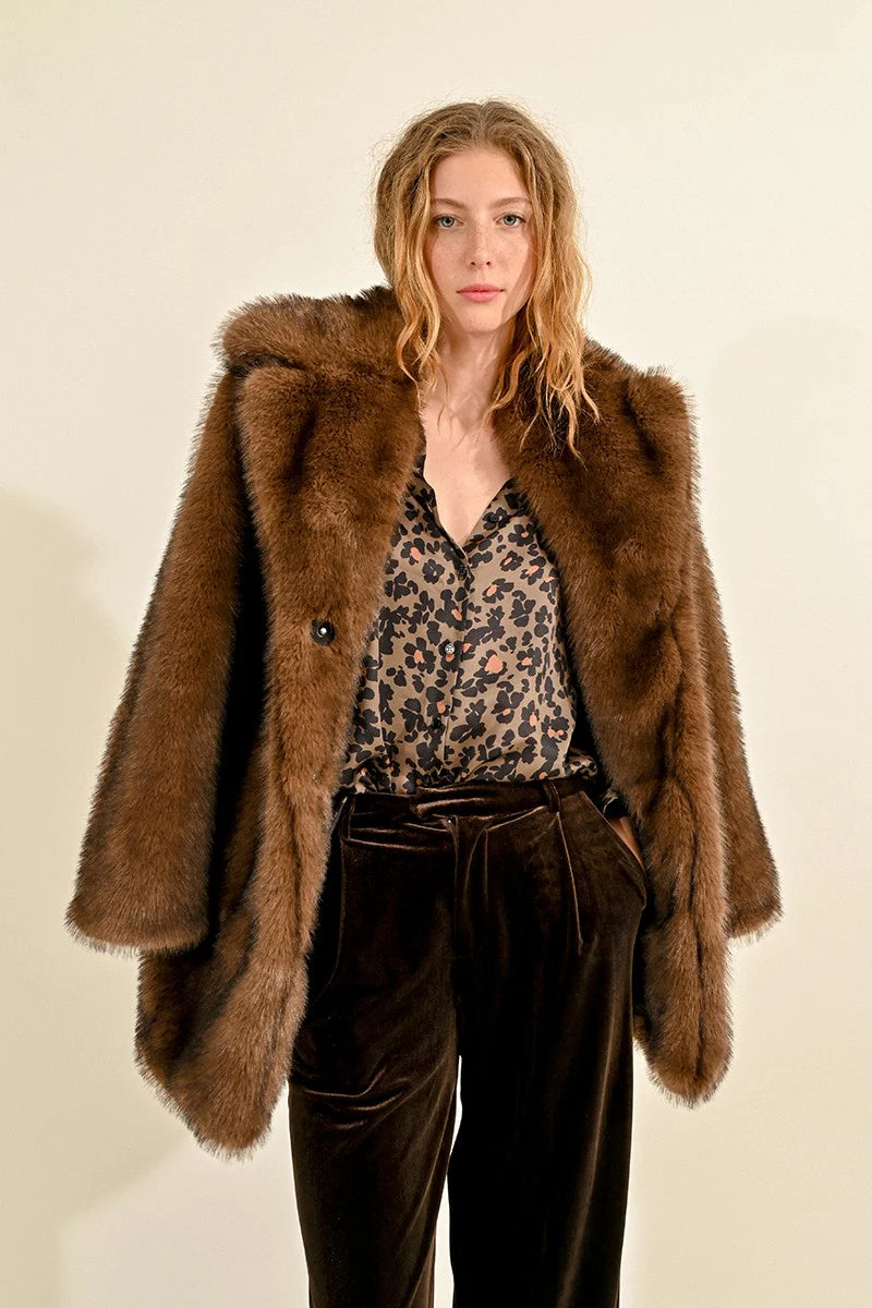 P1719CH Faux Fur Coat