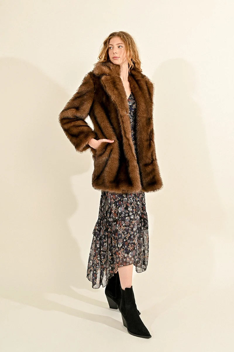 P1719CH Faux Fur Coat