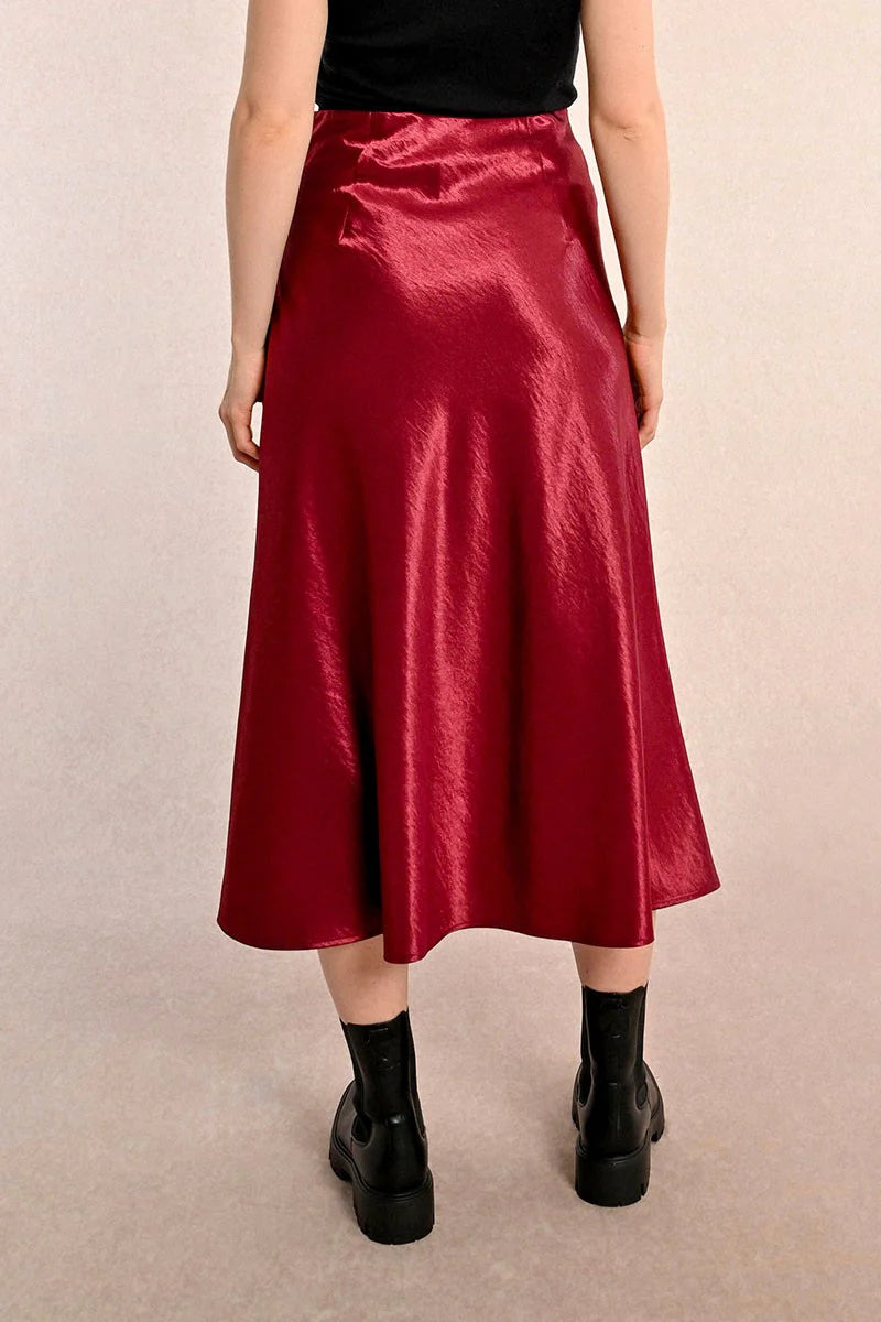 T1635CN Long Satin Skirt