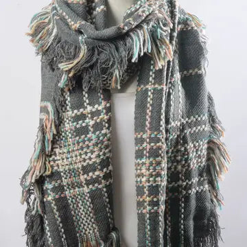 YS-3754 Plaid Chunky Scarf