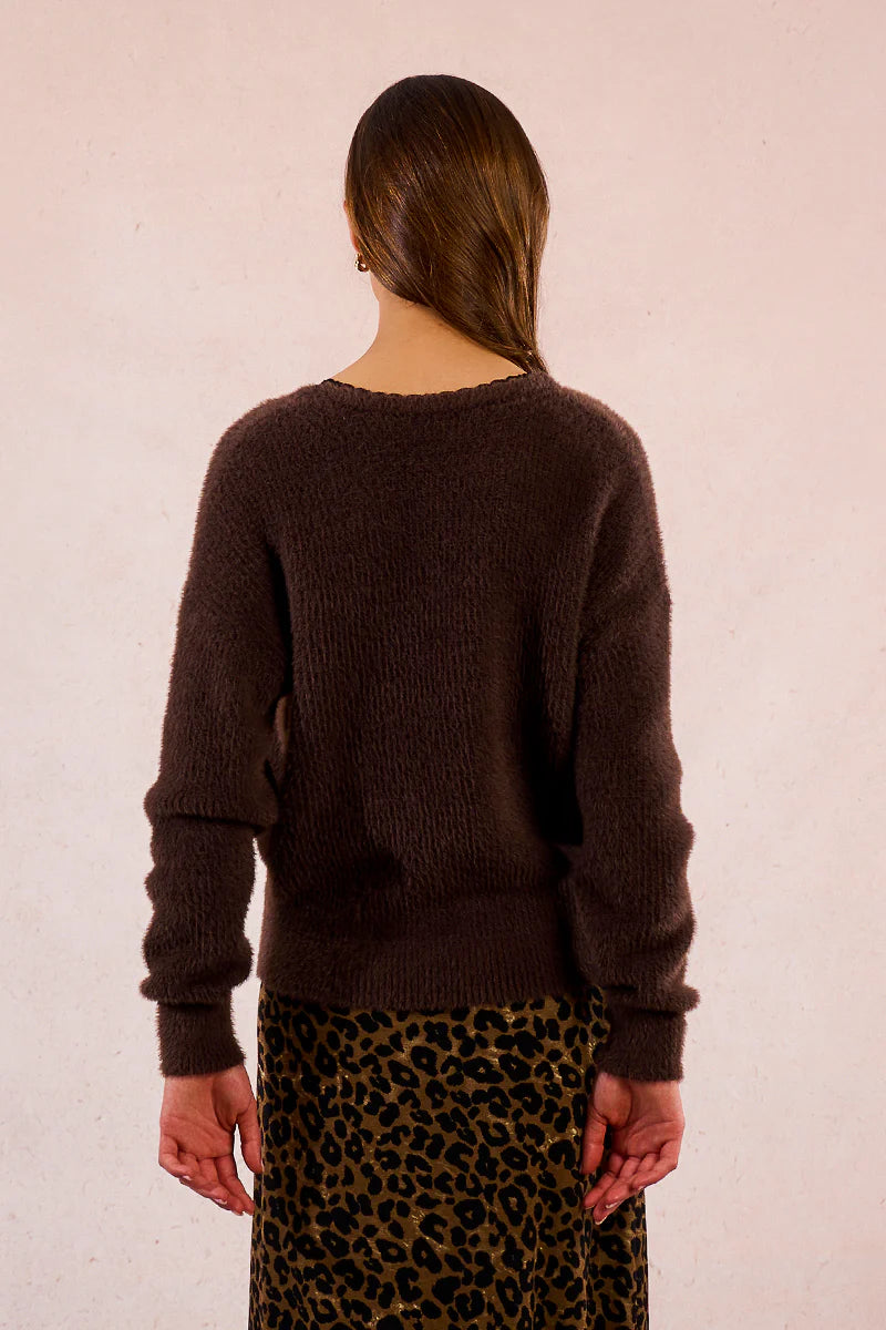 E1190DN Fluffy Knit Sweater