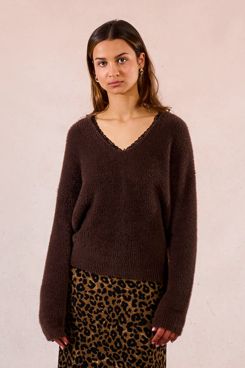 E1190DN Fluffy Knit Sweater