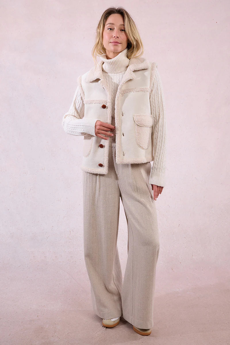 T2132DH Woven Sheepskin Vest