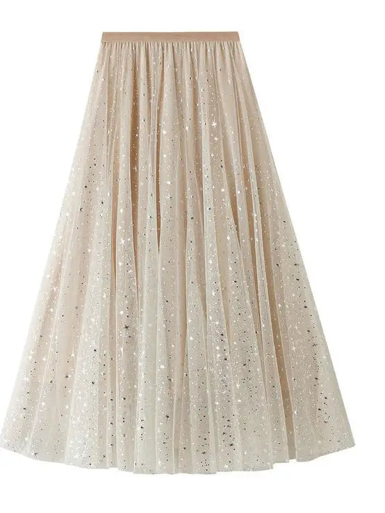 Star Sparkles Midi Skirt