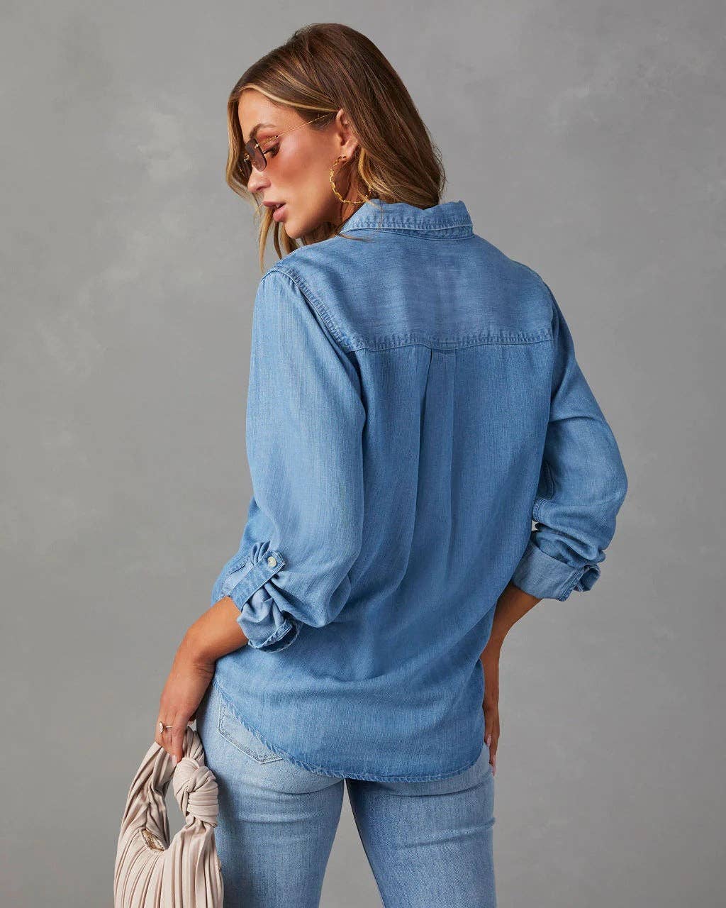 Denim Pockets Long Sleeves Shirt