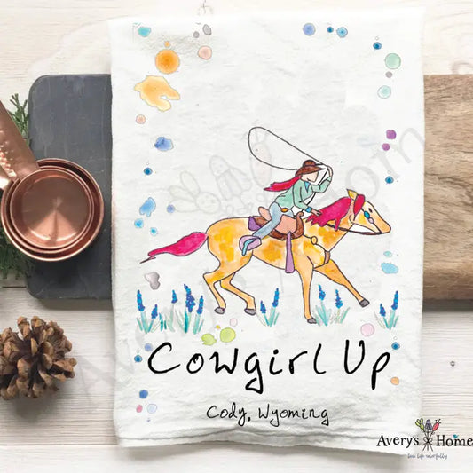 Cowgirl Up Rodeo Kitchen Towel