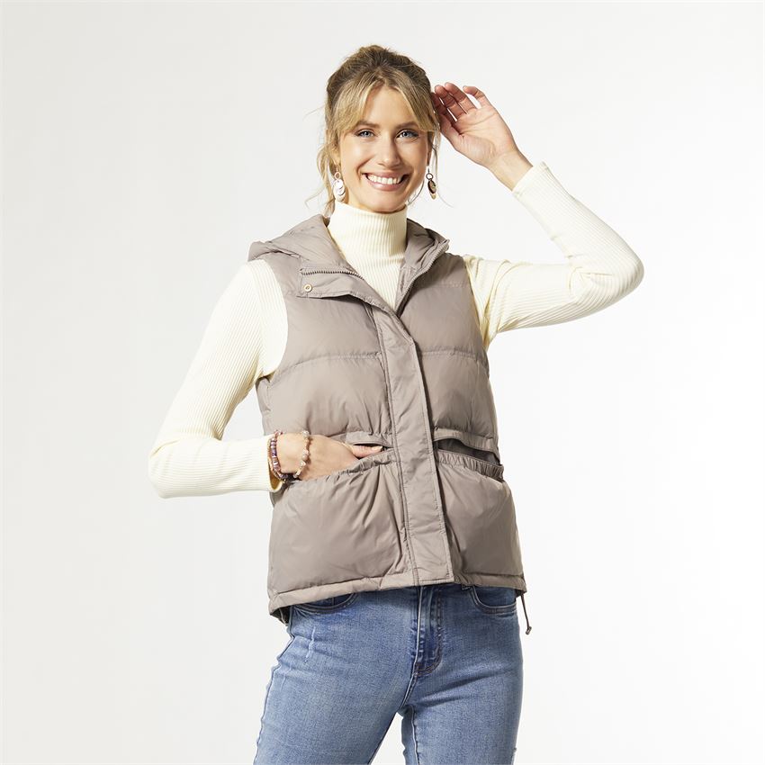 Livie Puffer Vest Mushroom