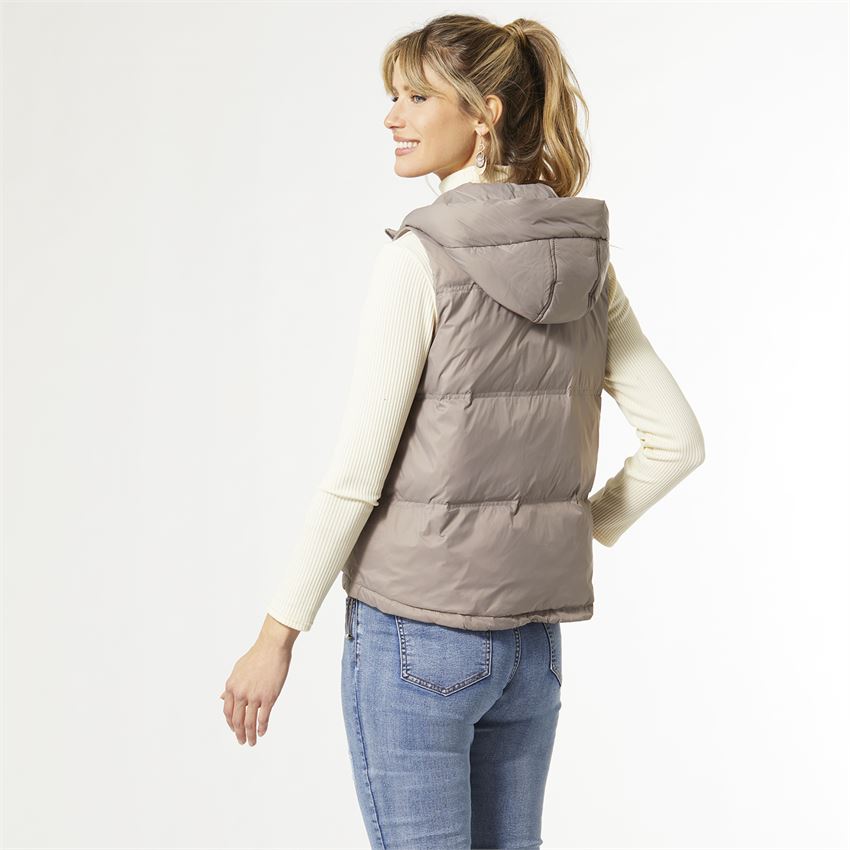 Livie Puffer Vest Mushroom