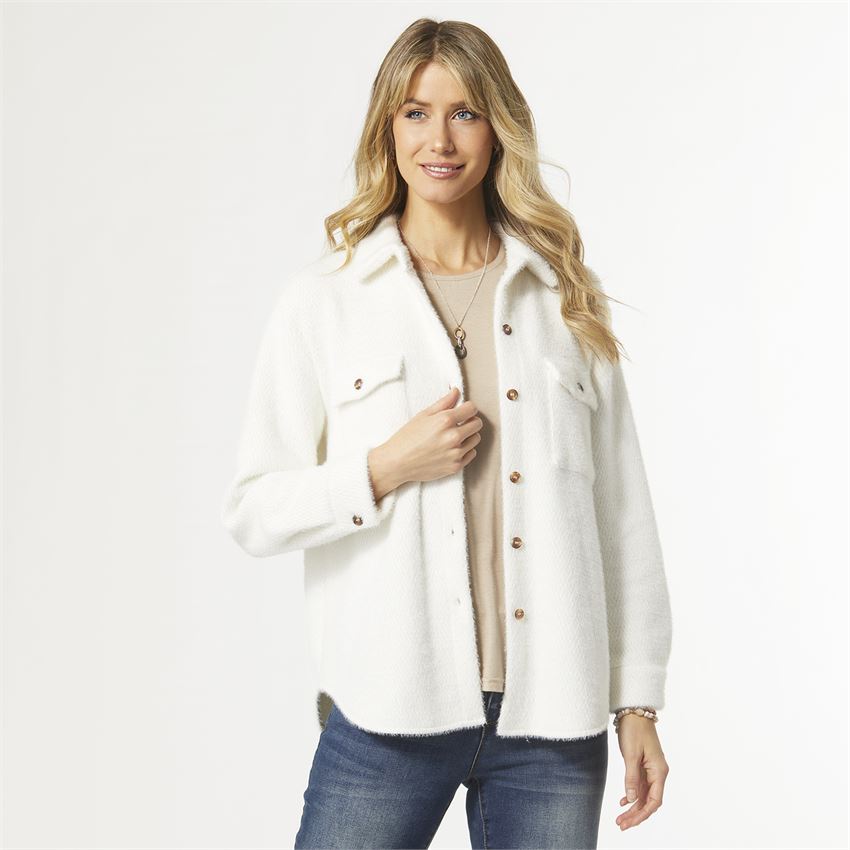 2339134A Ramona Shacket Winter White