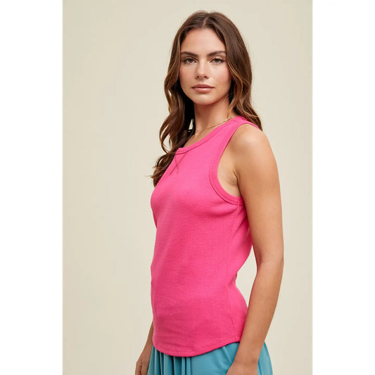 WL23-8432 Waffle Knit Tank Top